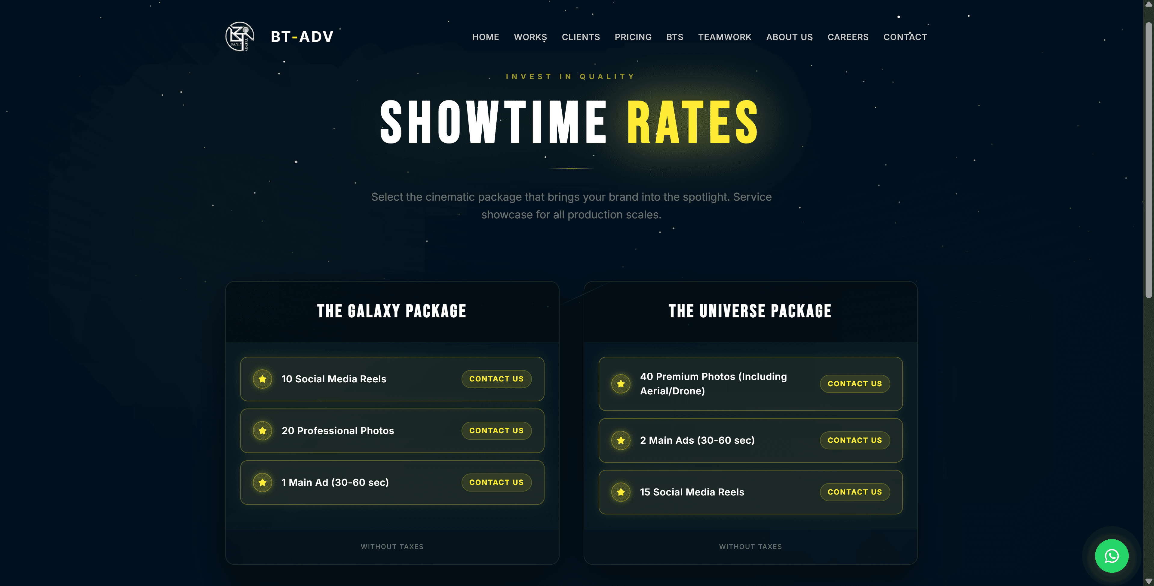 BT-ADV — Showtime Rates and video packages page