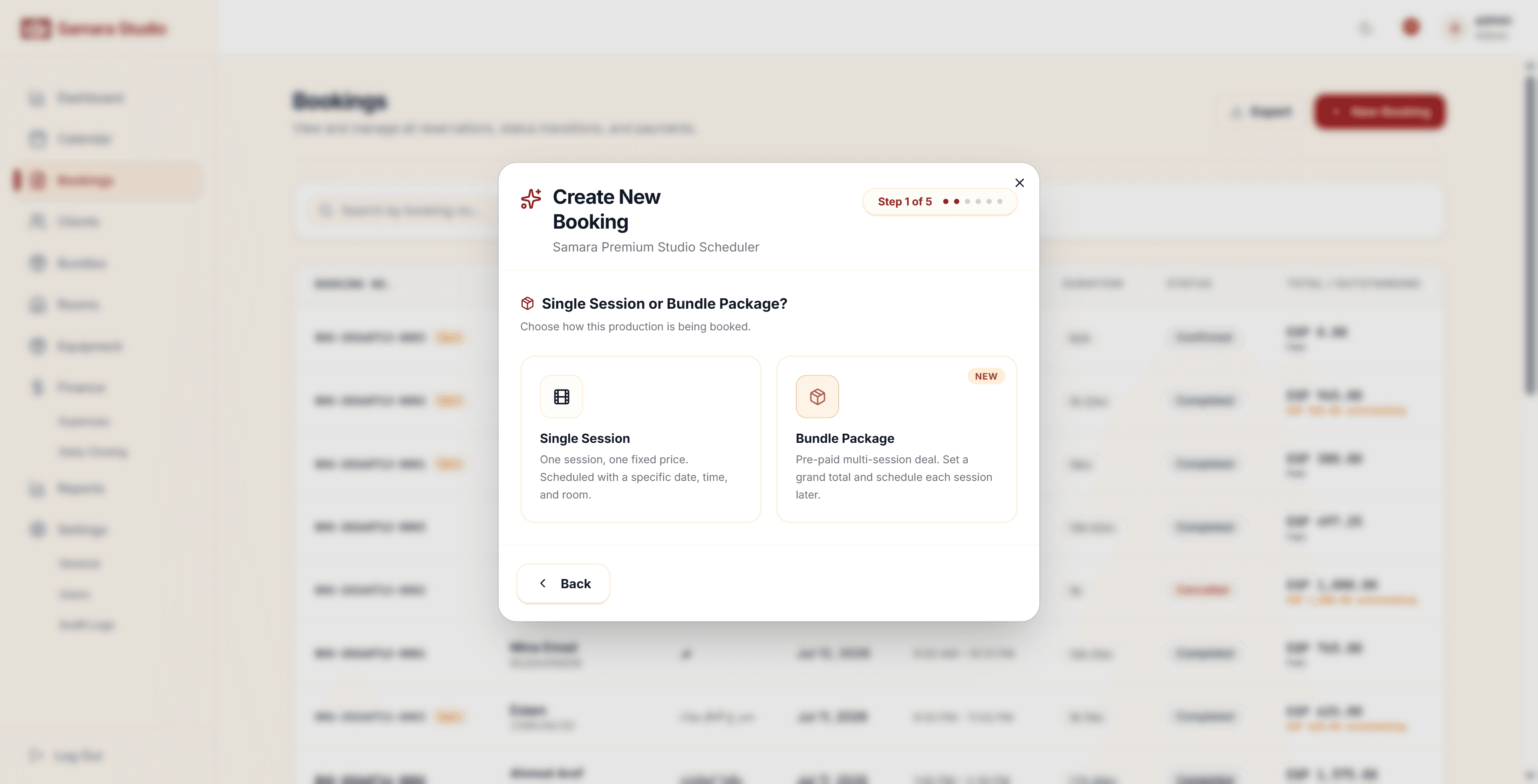 Booking Wizard (Step 2) โ Room scheduler and time allocation with real-time conflict validation